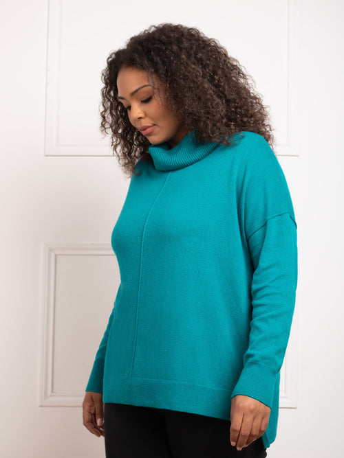 Green Roll Neck Jumper