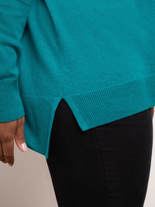 Green Roll Neck Jumper