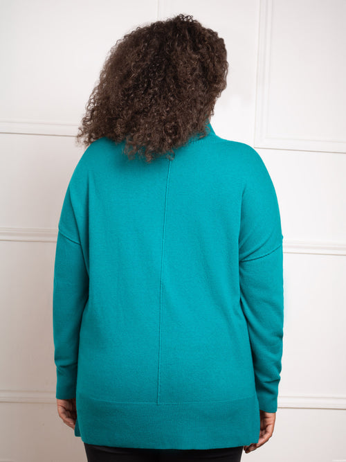 Green Roll Neck Jumper