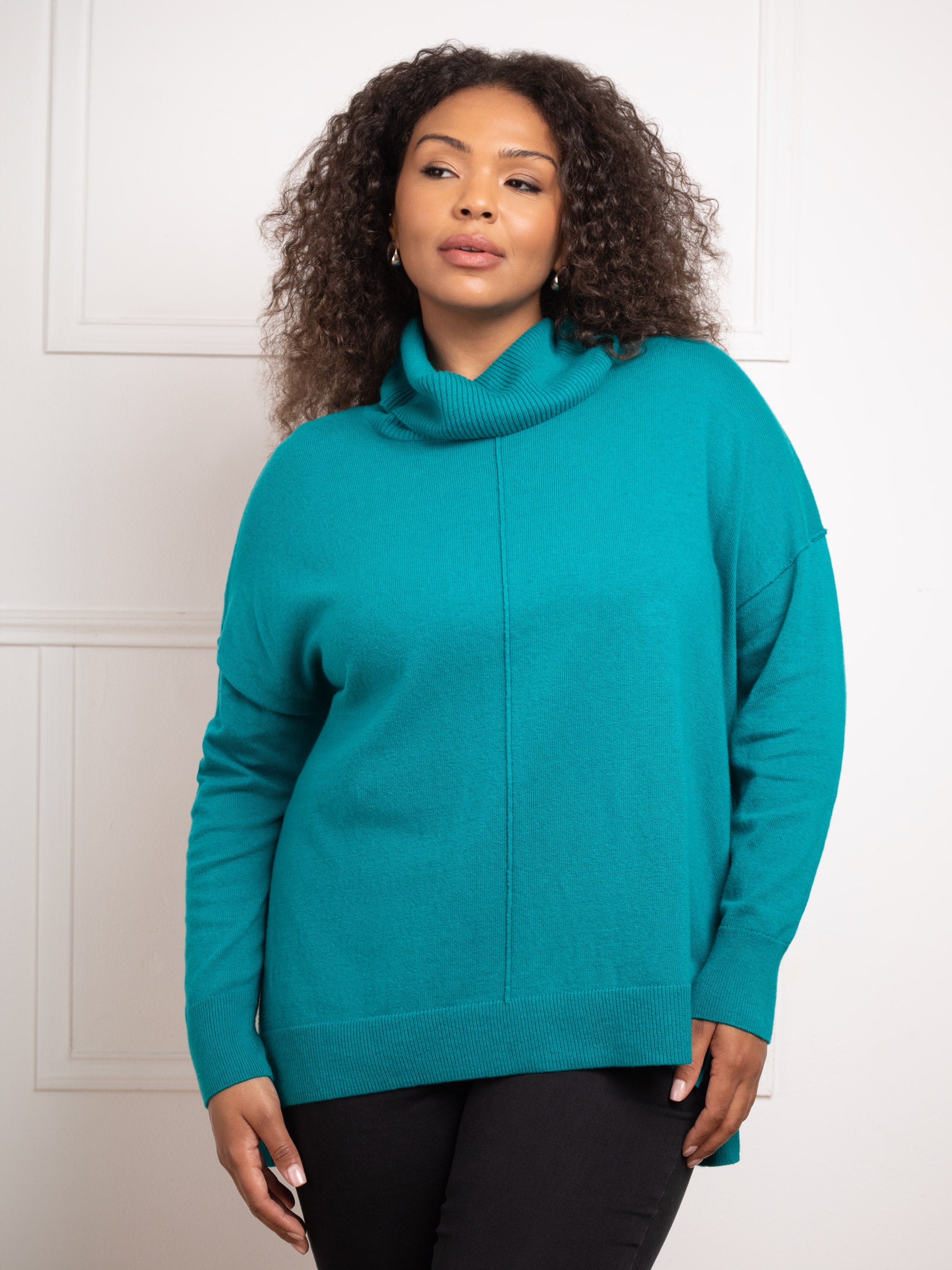 Green Roll Neck Jumper