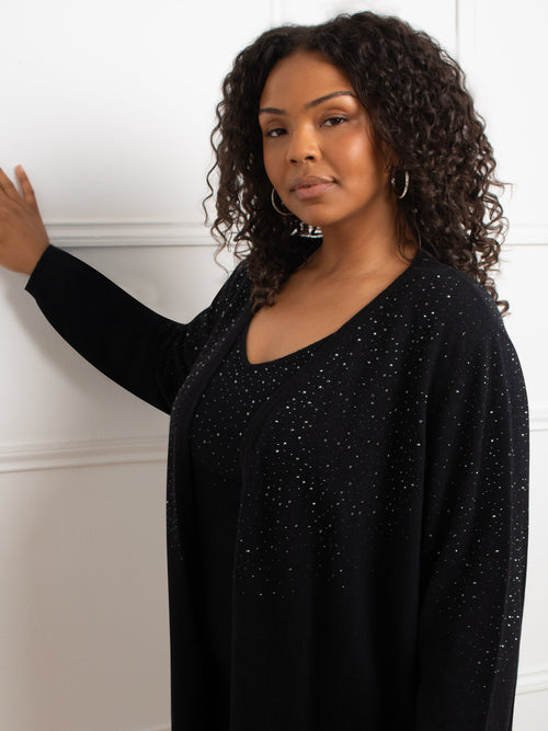 Black Stud Cardigan