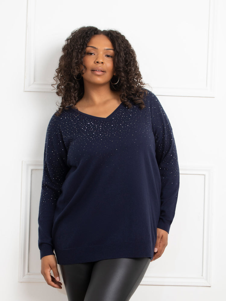 Navy Sparkle Jumper