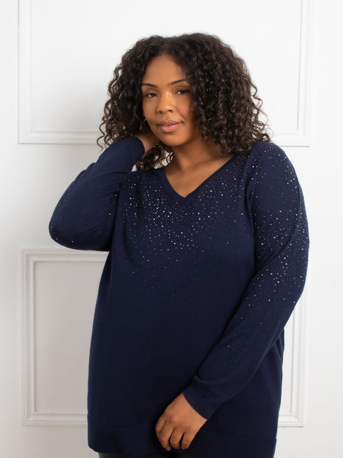 Navy Sparkle Jumper