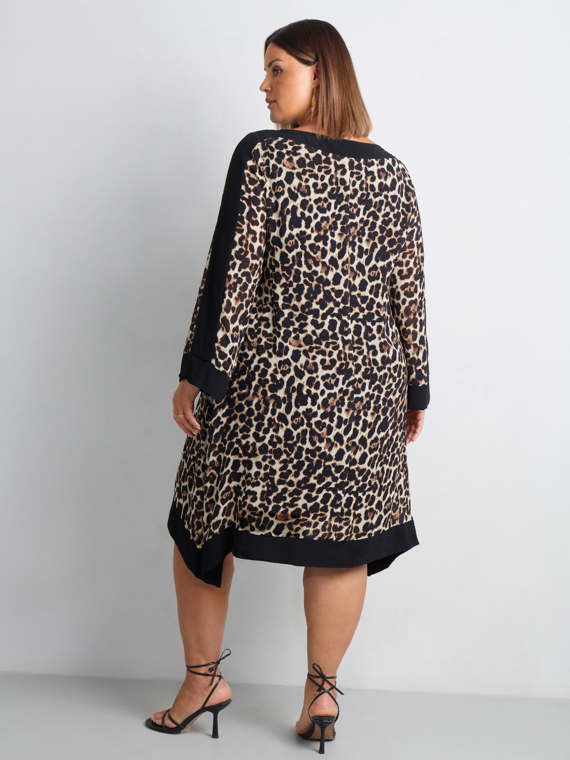 Leopard Print Maxi Kaftan Dress