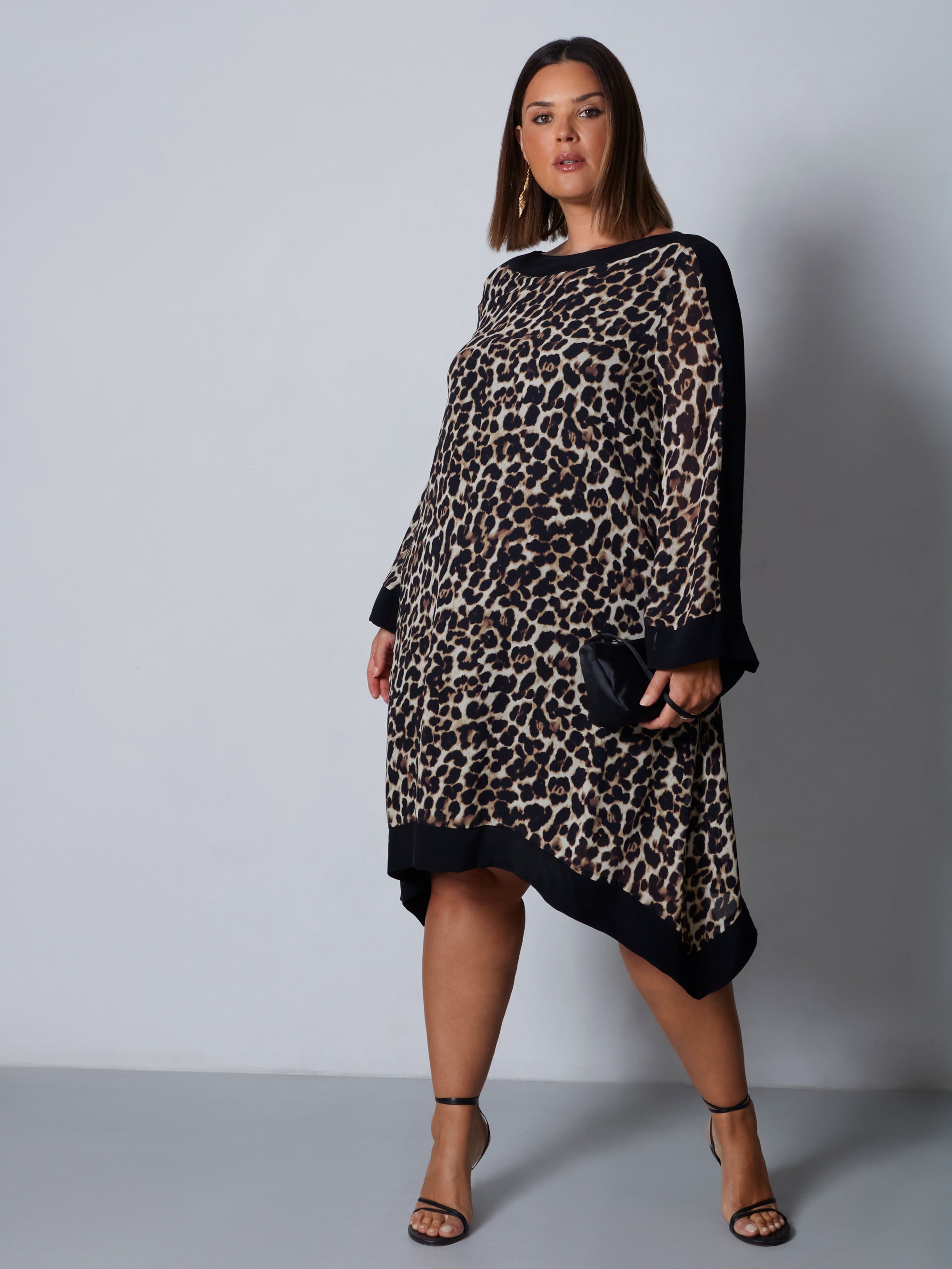 Leopard Print Maxi Kaftan Dress