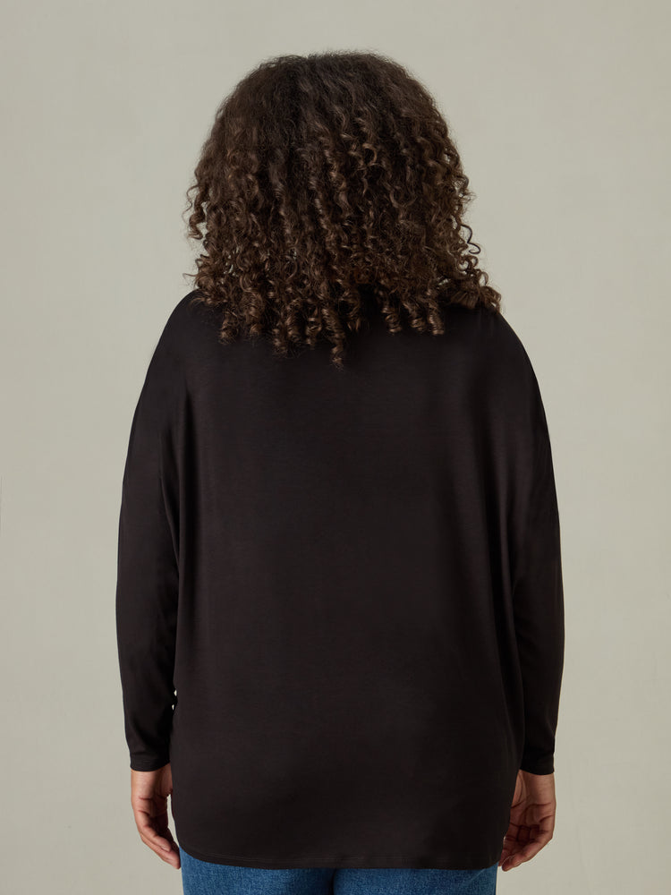 Black Jersey Longsleeve Top