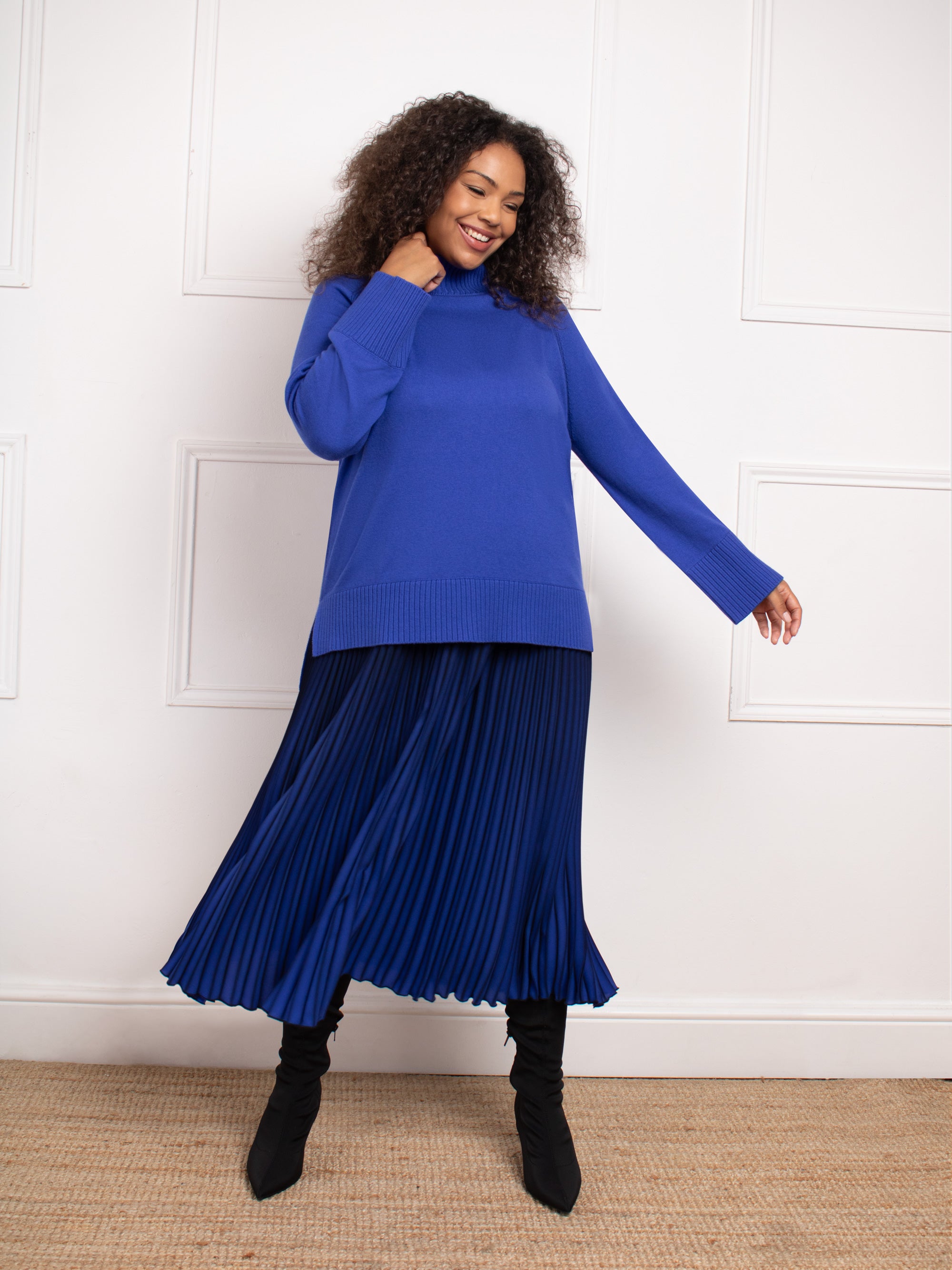 Blue Ombre Pleated Skirt Blue Ombre Pleated Skirt