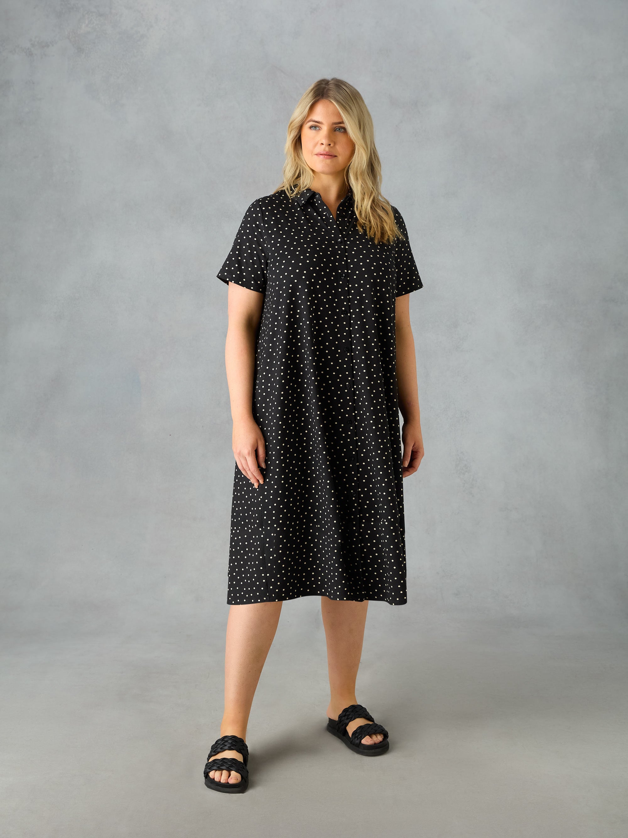 Mono Jersey Shirt Dress