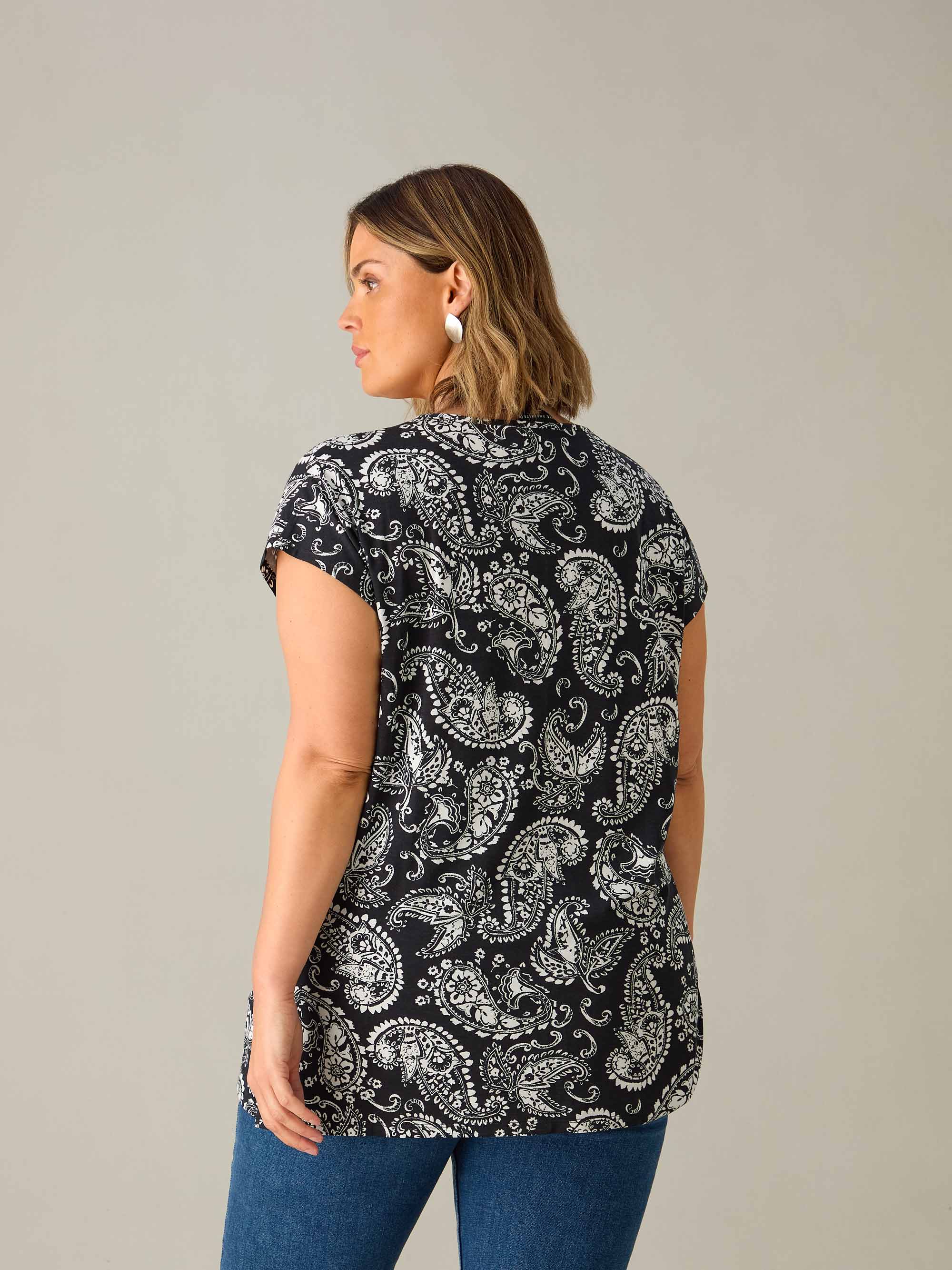 Petite Mono Paisley Tunic