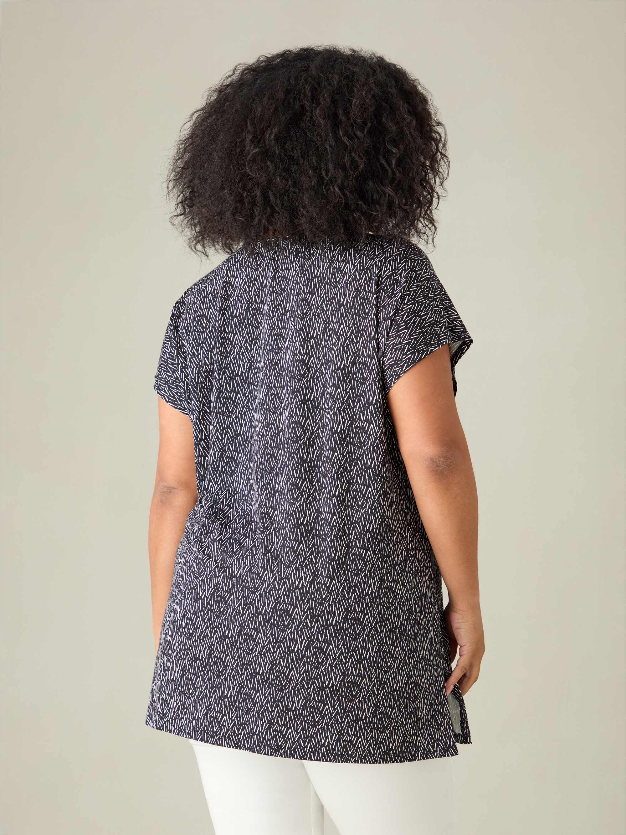 Mono Dash Print Tunic