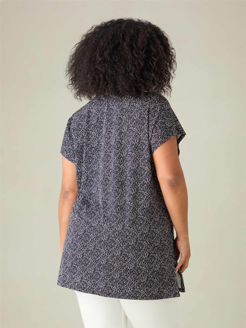 Mono Dash Print Tunic
