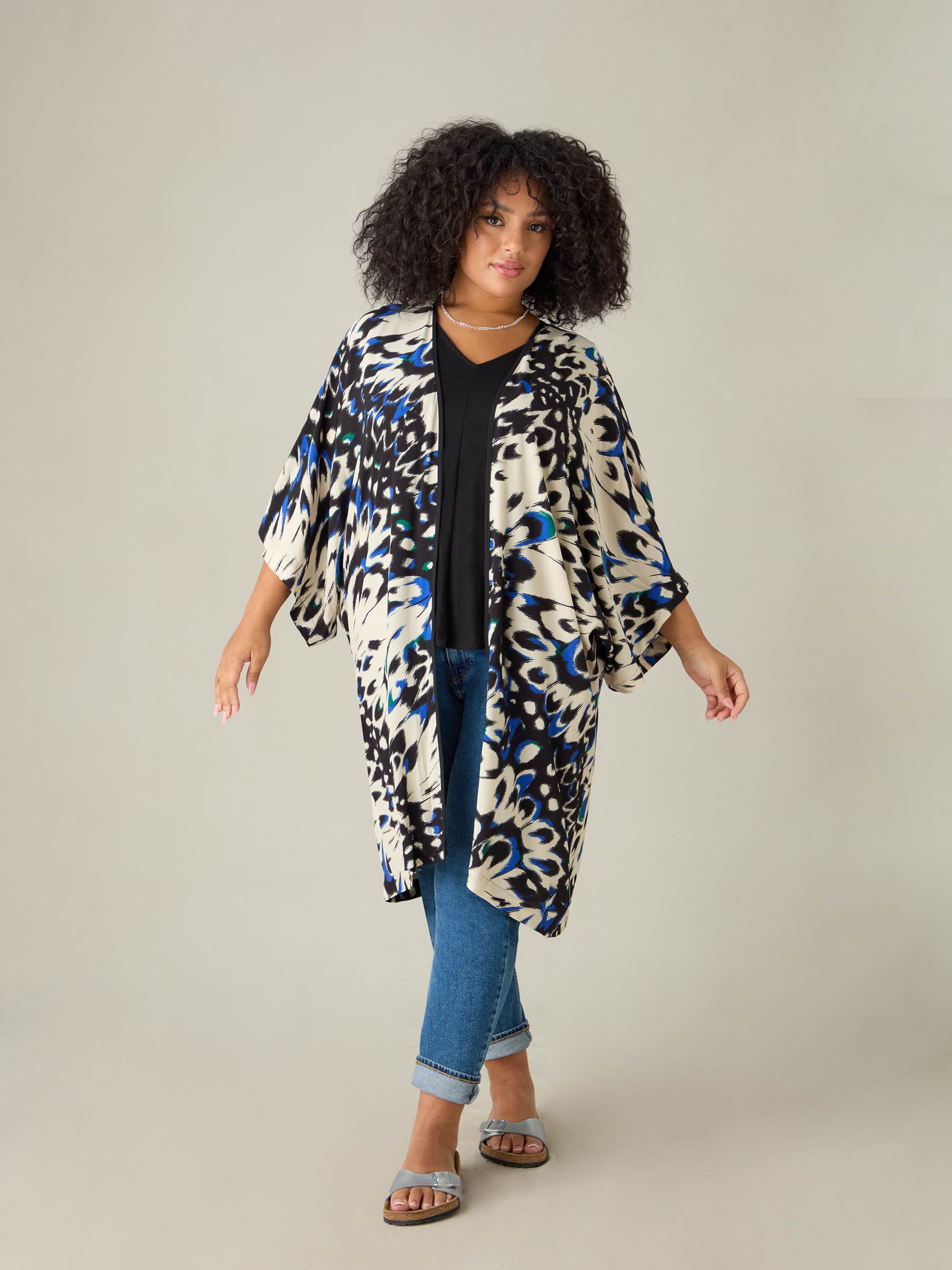 Butterfly Print Kimono