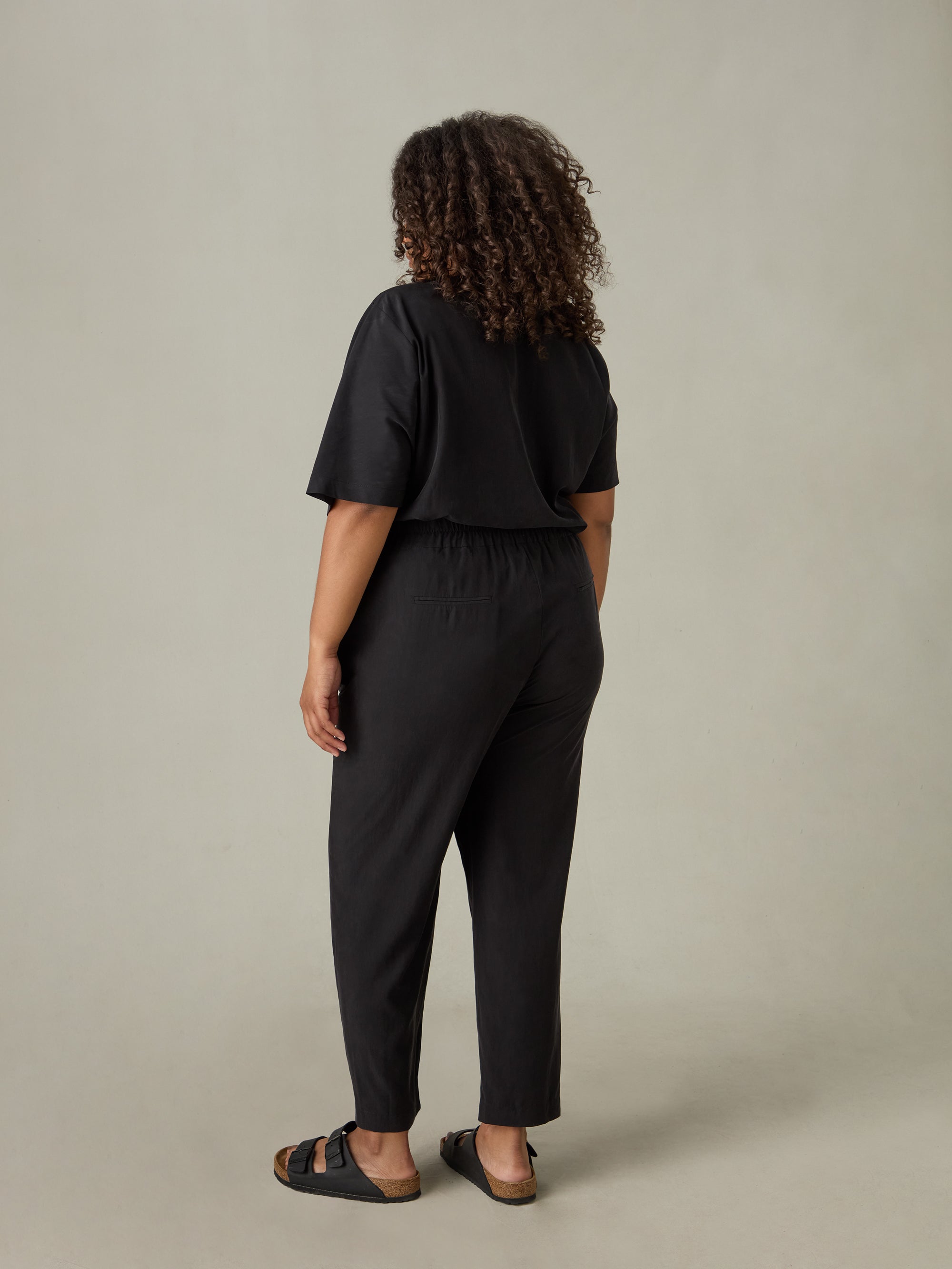 Petite Charcoal Relaxed Tapered Trouser