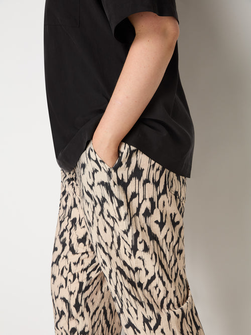 Mono Printed Tapered Trouser