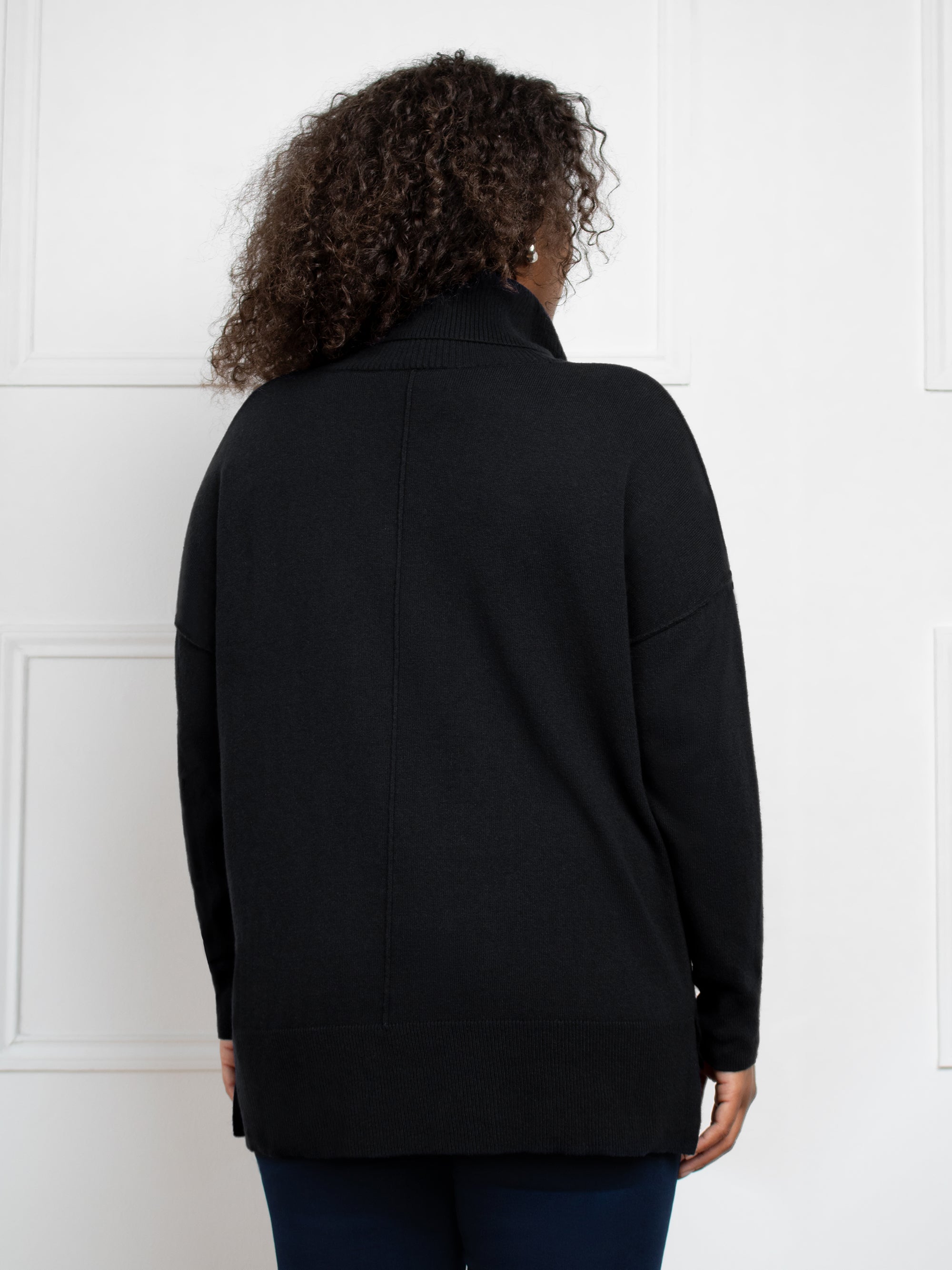 Black Roll Neck Jumper