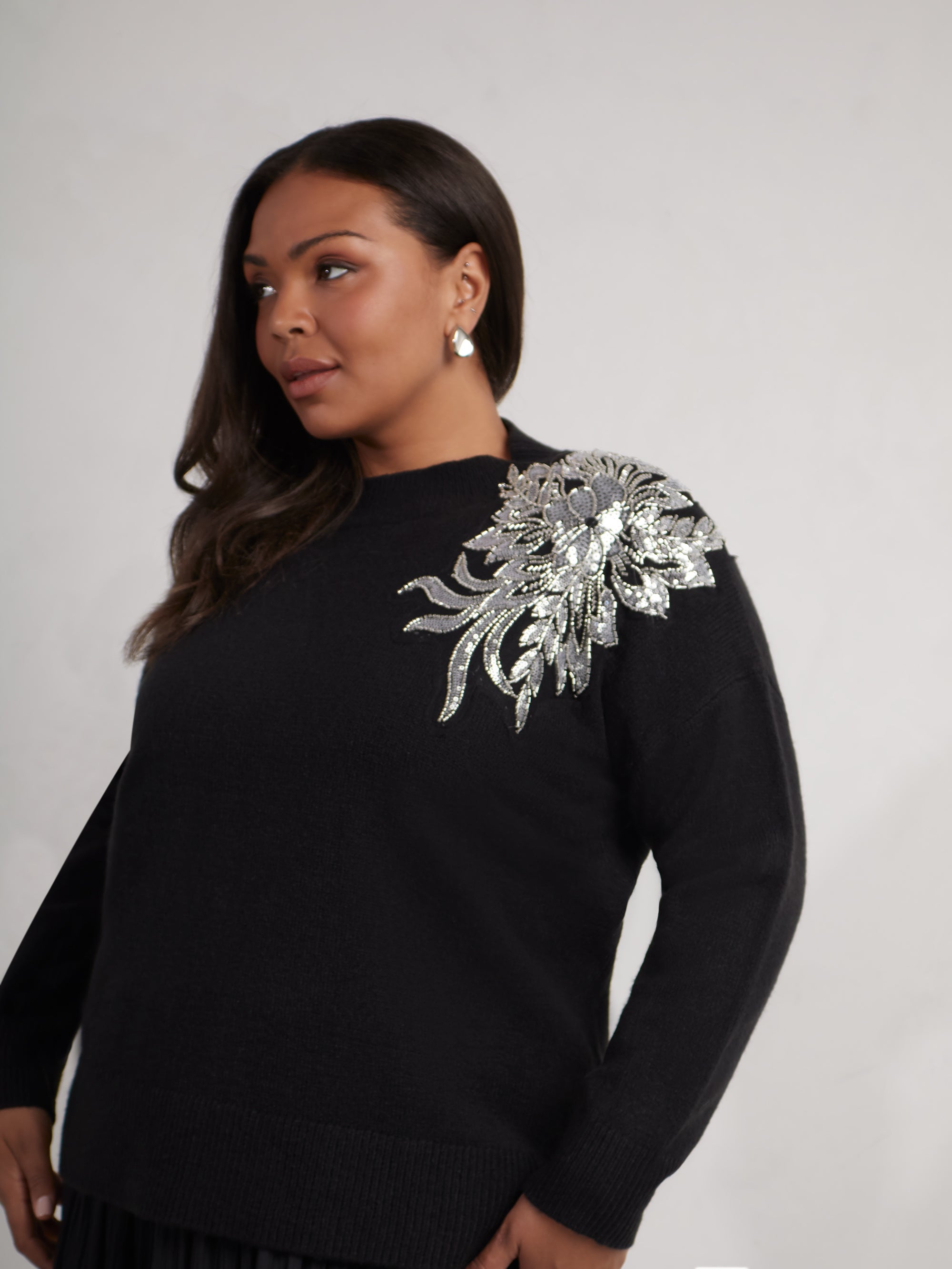 Black Embellished Jumper