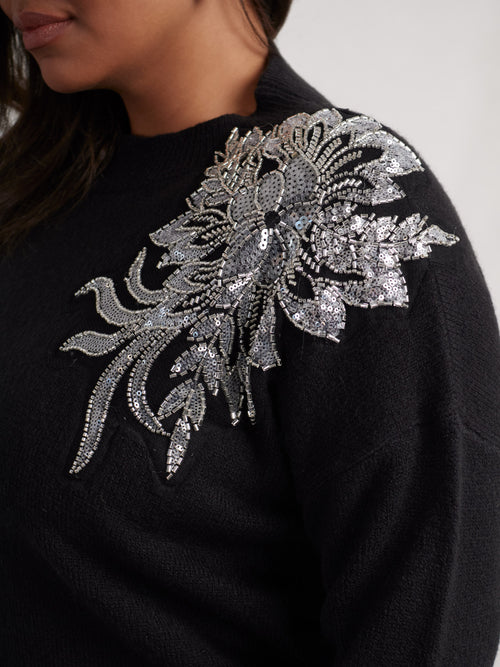 Black Embellished Jumper