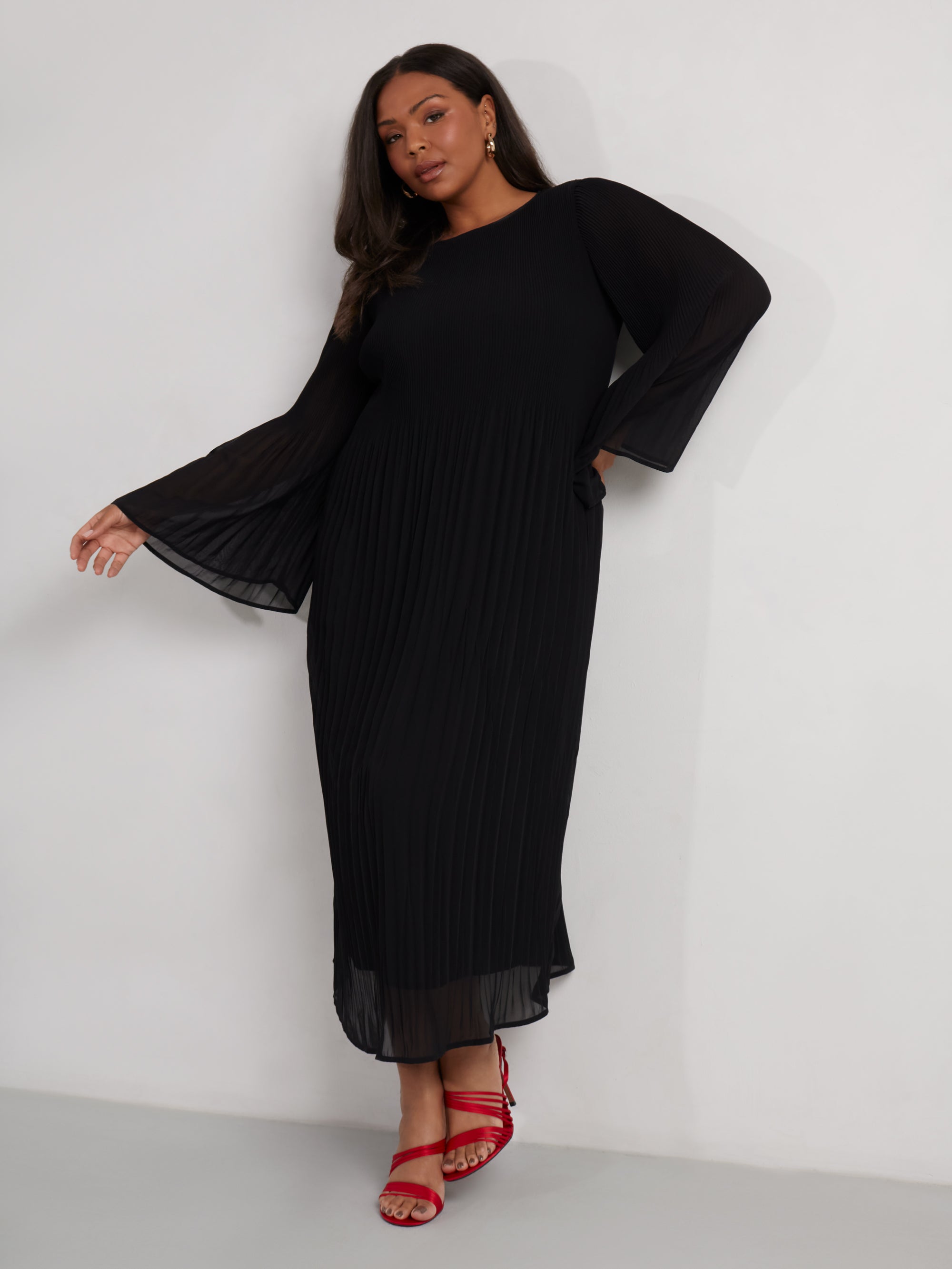 Black Pleated Dress