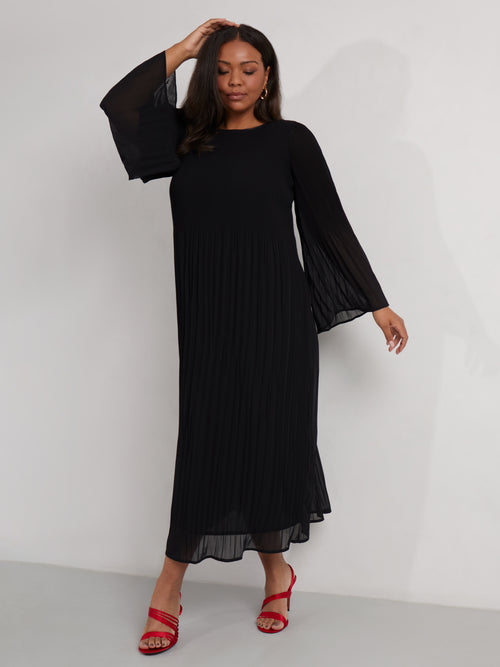 Black Pleated Dress