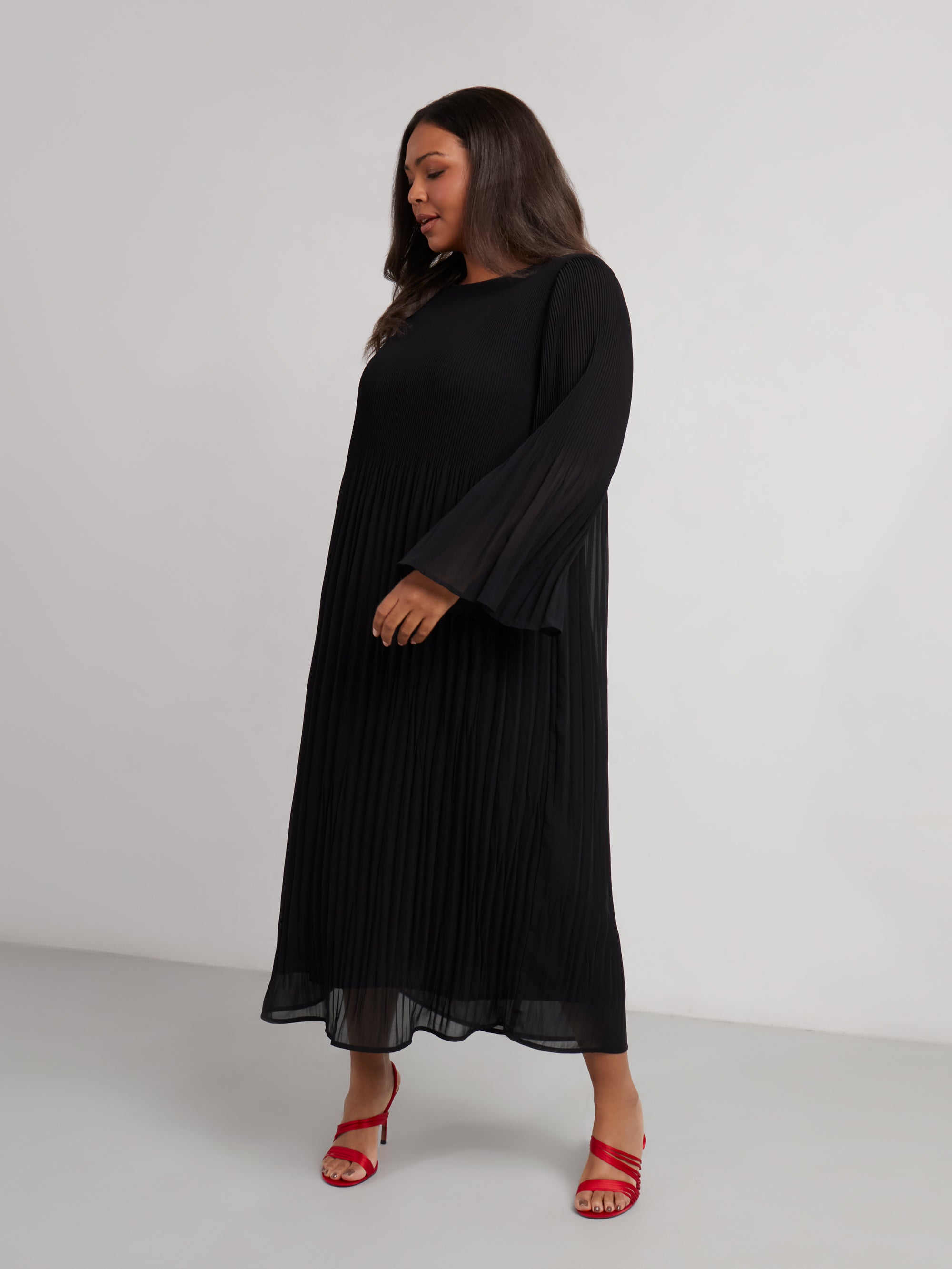 Black Pleated Dress