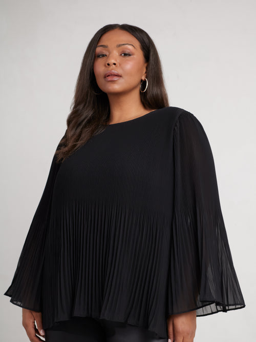 Black Pleated Top