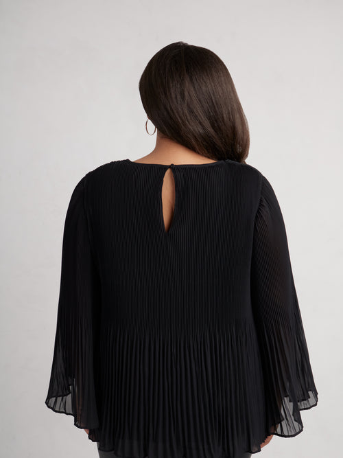 Black Pleated Top