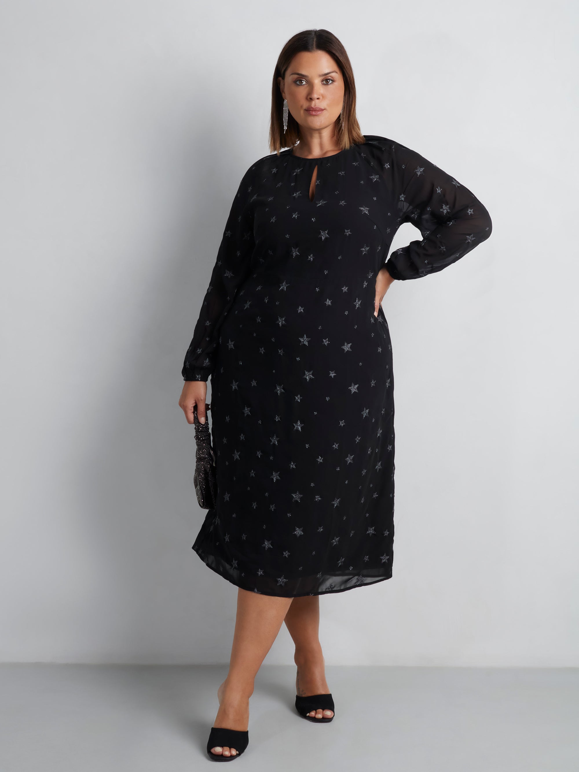 Plus size embroidered dress 2025