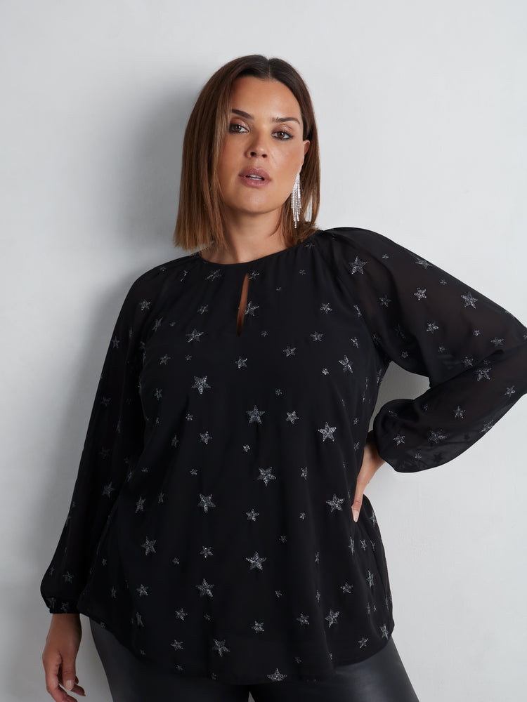 Star Embroidered Top