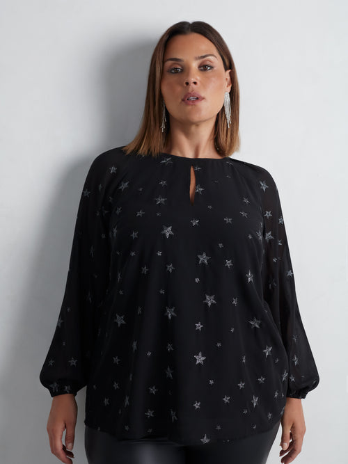 Star Embroidered Top