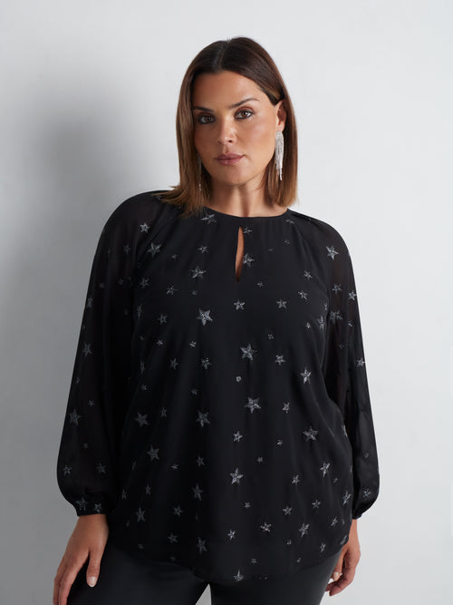 Star Embroidered Top