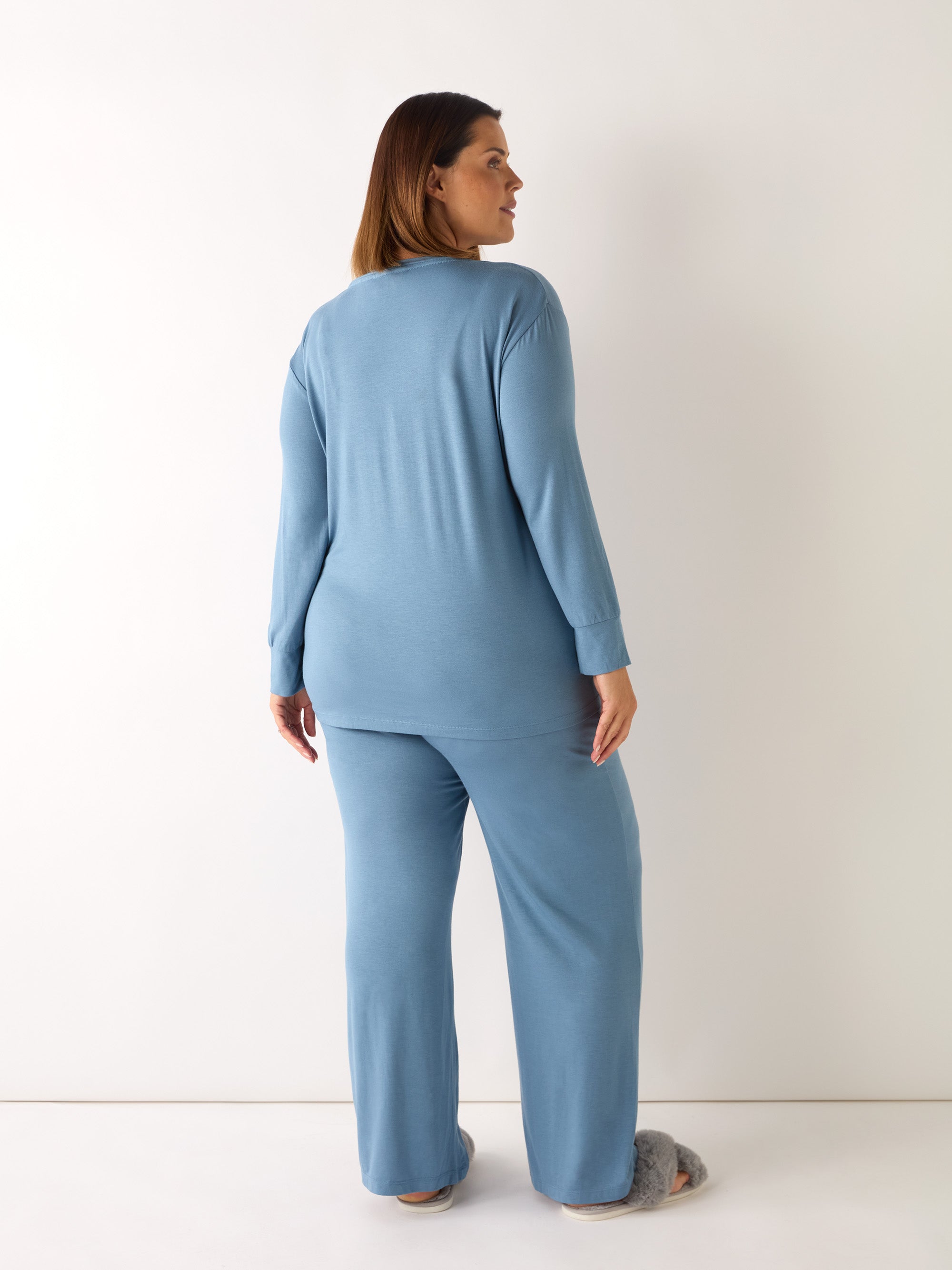 Blue Modal Jersey Pyjama Set