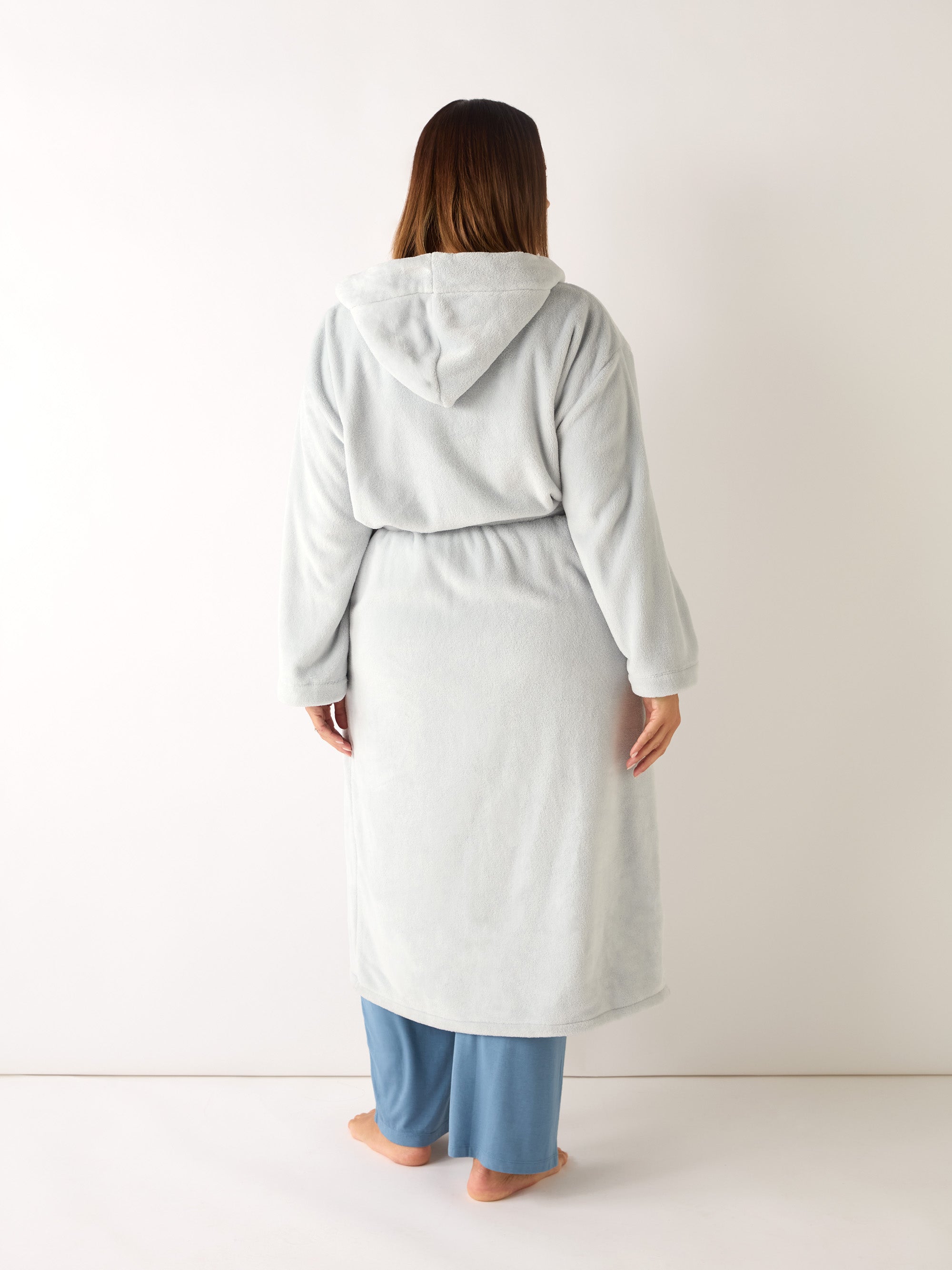 Grey Fluffy Dressing Gown