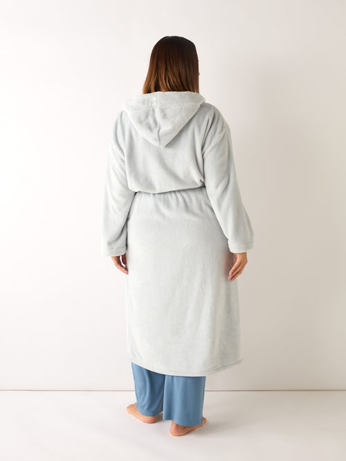 Grey Fluffy Dressing Gown