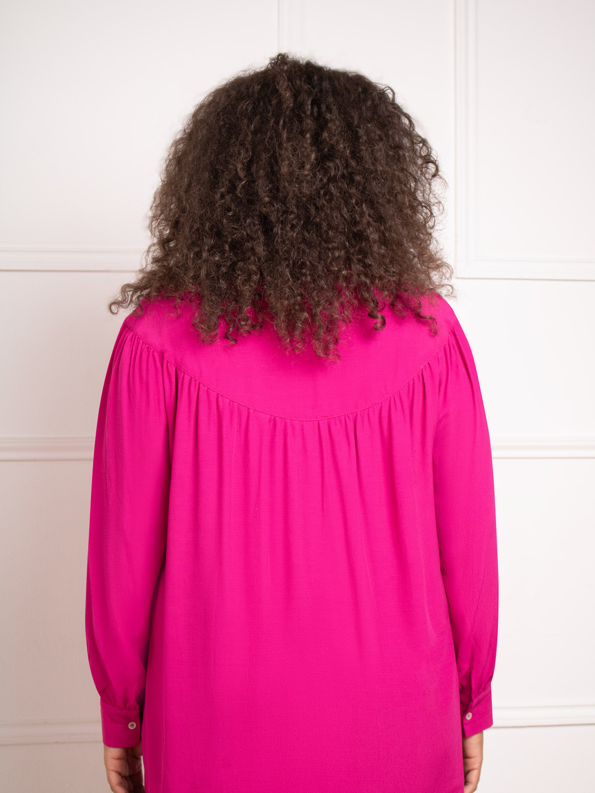 Magenta Seam Detail Blouse