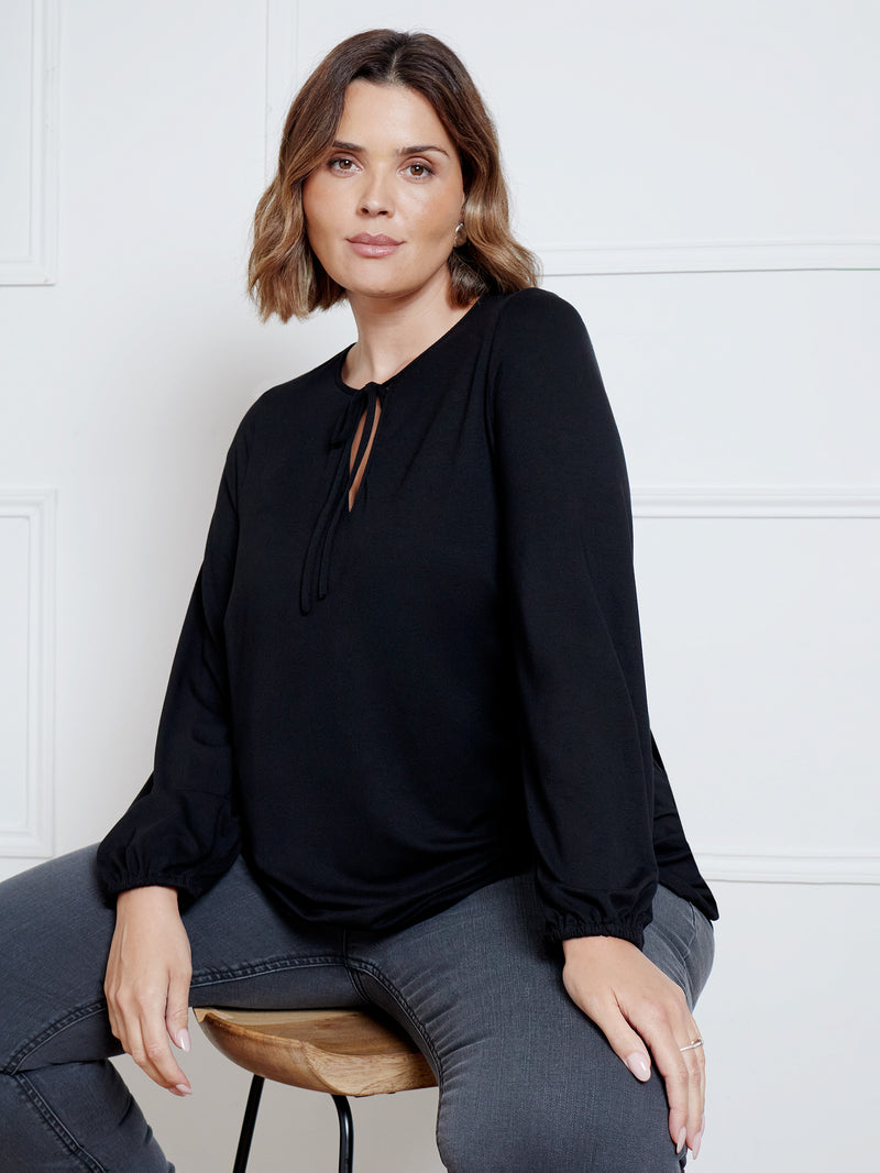 Black Tunic With Keyhole Neck