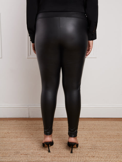 Black Faux Leather Legging