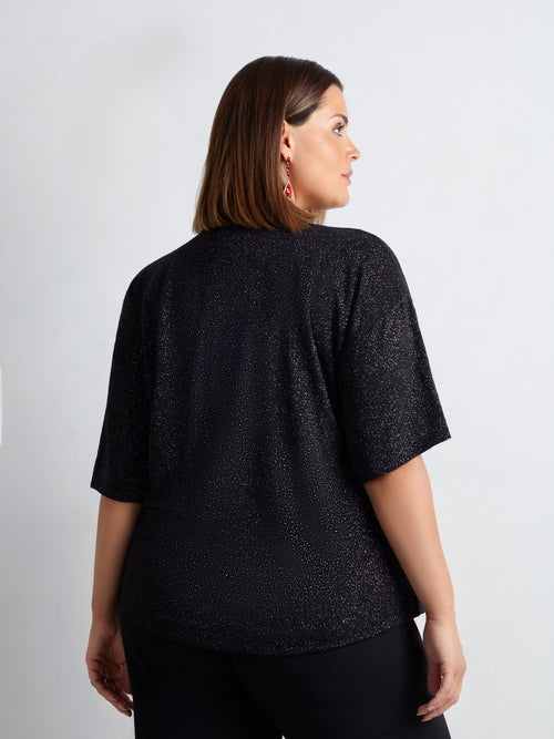 Black Sparkle Jersey T-Shirt