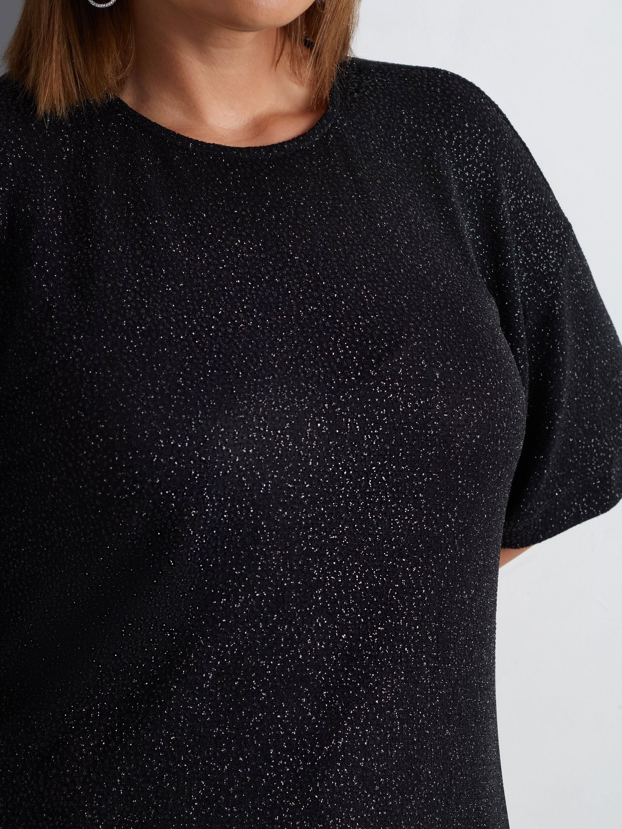 Black Sparkle Jersey T-Shirt