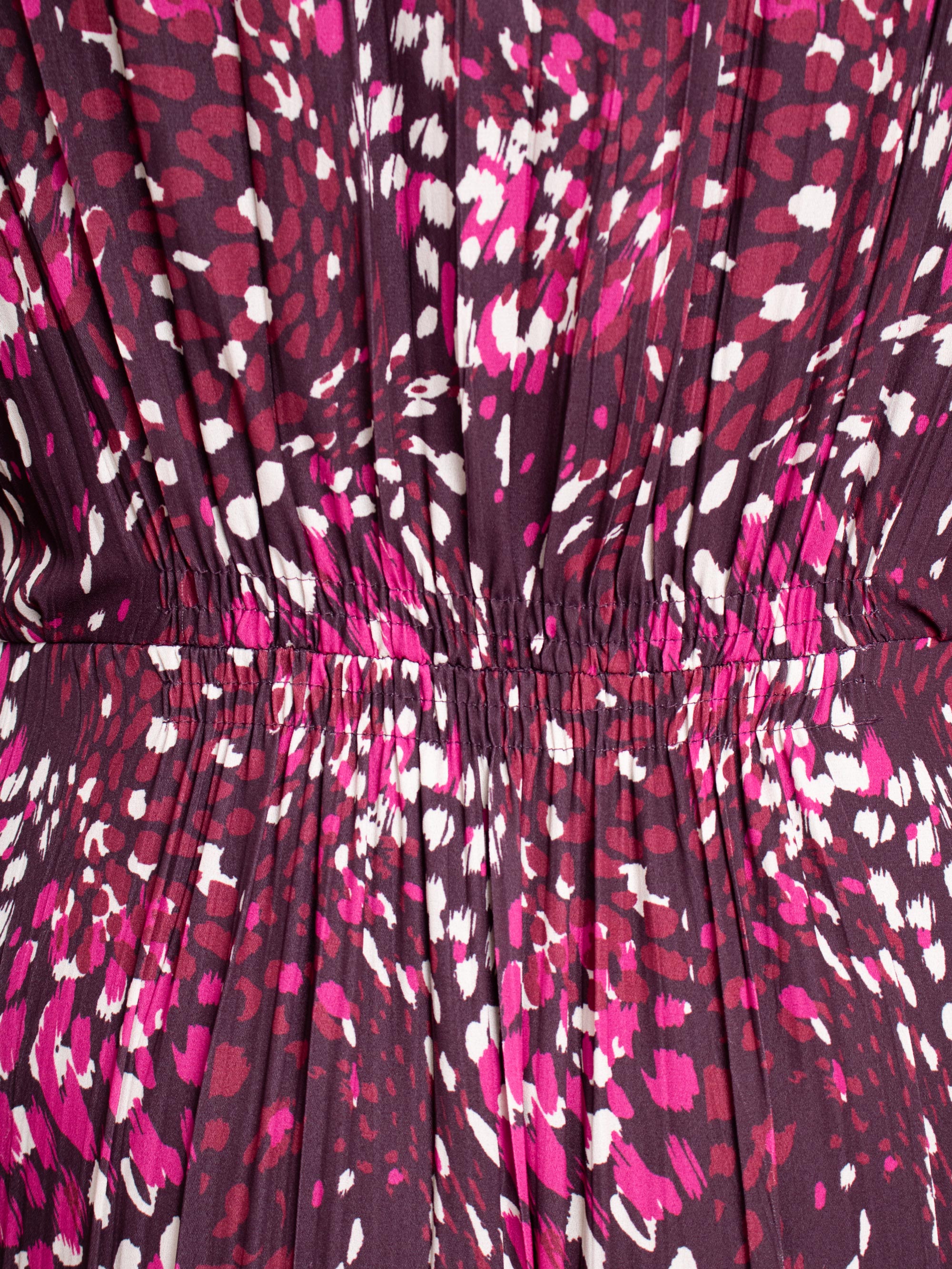 Pink Abstract Print Midaxi Dress