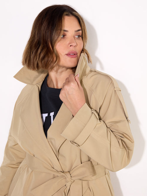 Neutral Classic Trench Coat