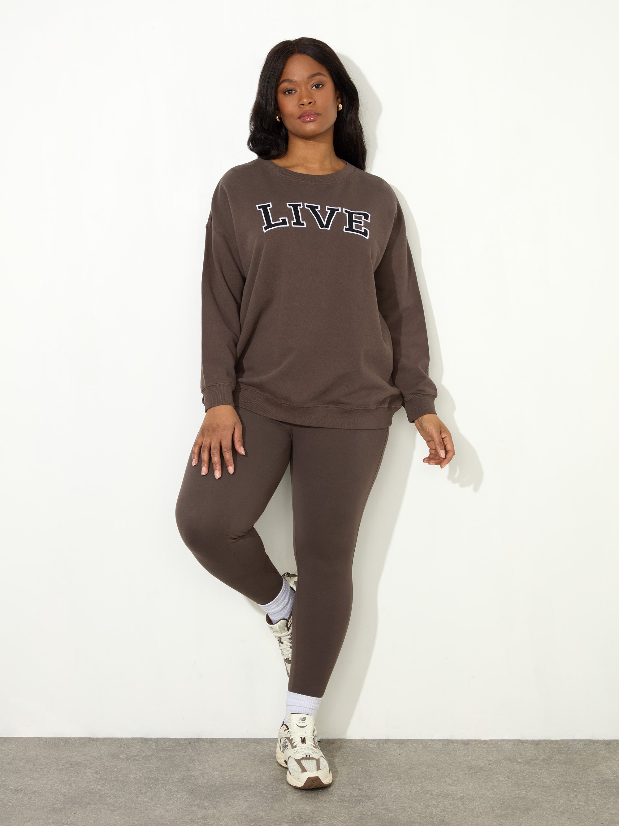 Mocha Oversized Live Sweatshirt