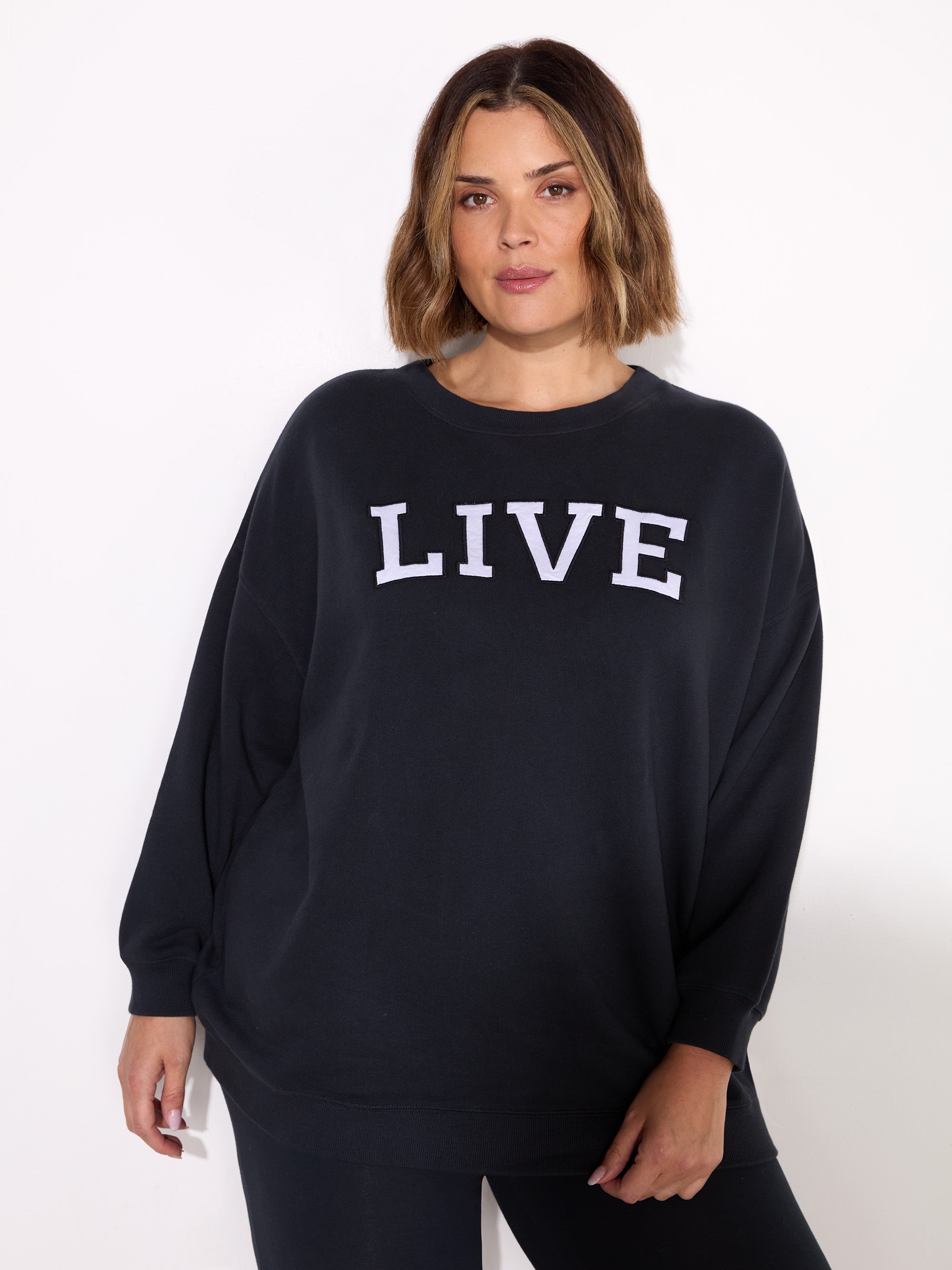 Blue Oversized Live Sweatshirt