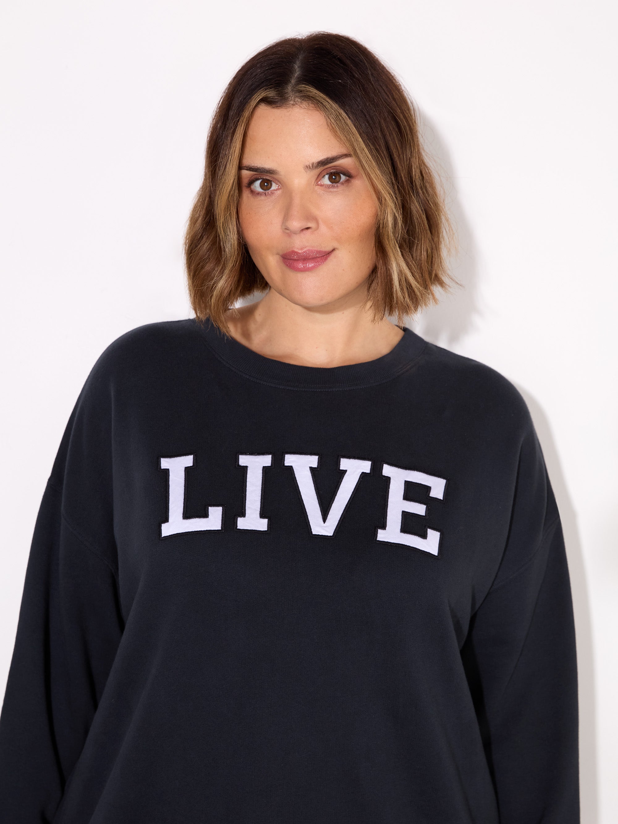 Blue Oversized Live Sweatshirt