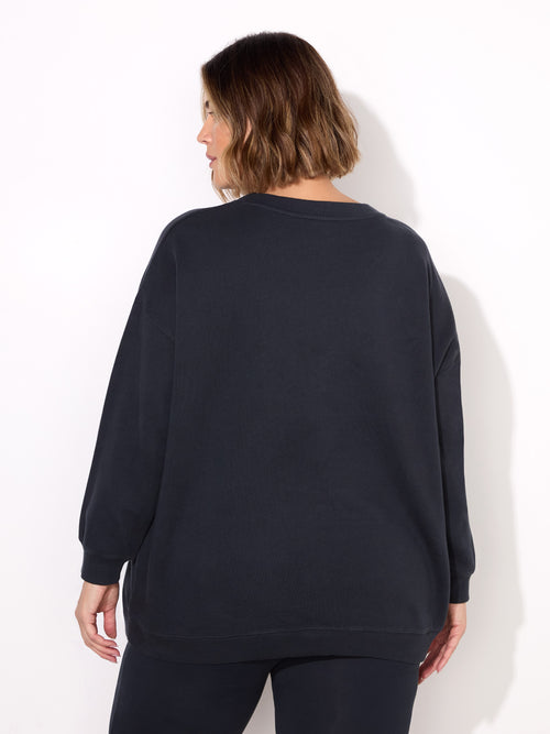 Blue Oversized Live Sweatshirt