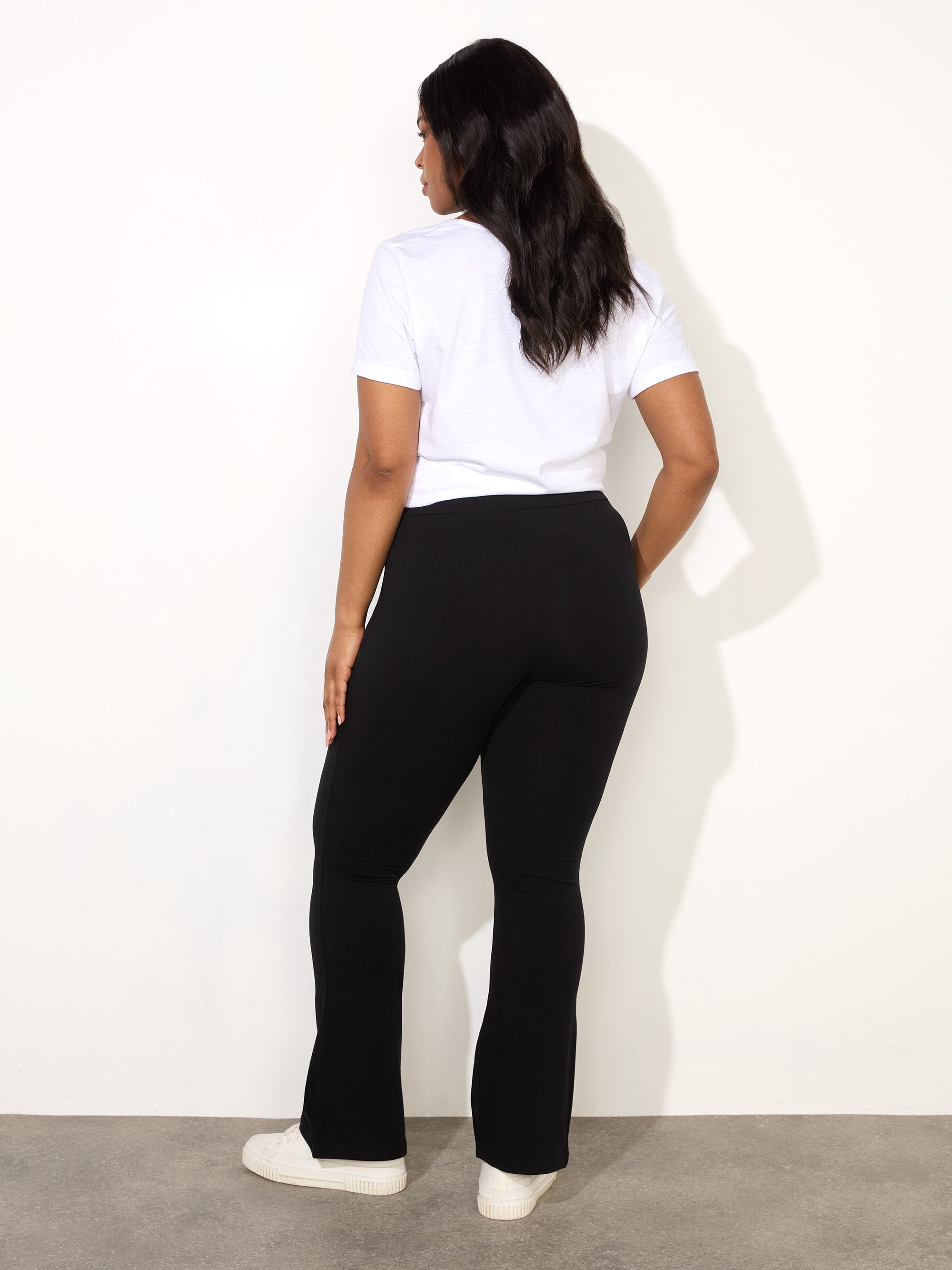 Black Jersey Boot Cut Legging