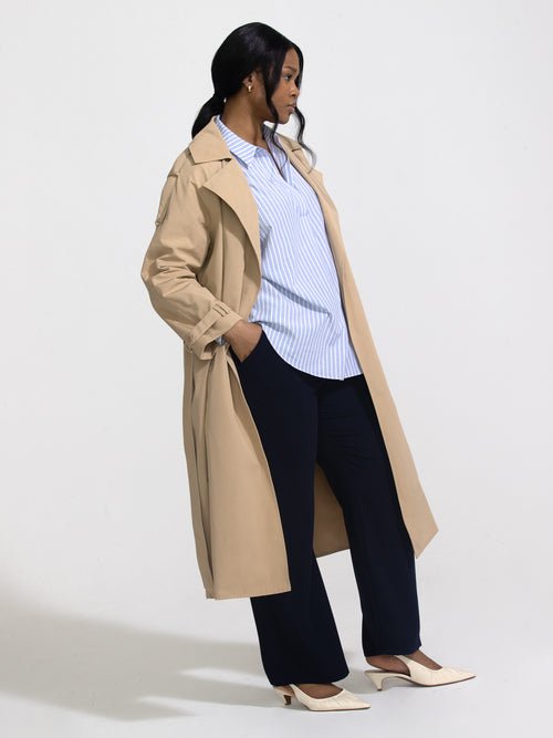 Neutral Classic Trench Coat