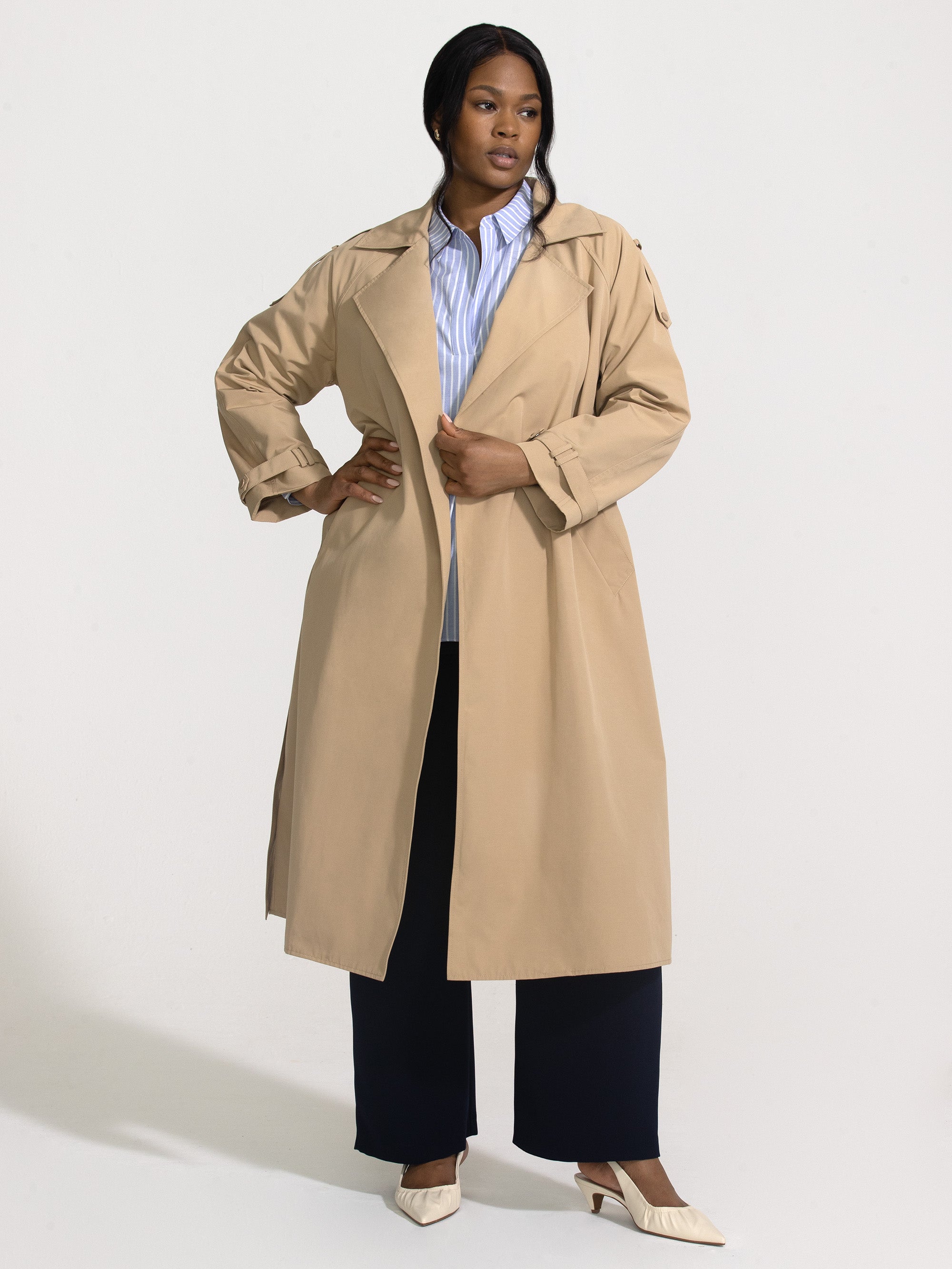 Neutral Classic Trench Coat