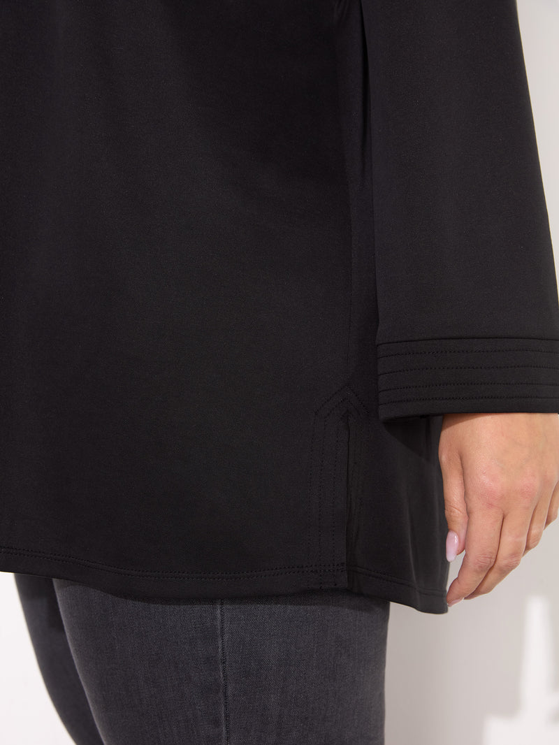 Black Cupro Jersey Tunic
