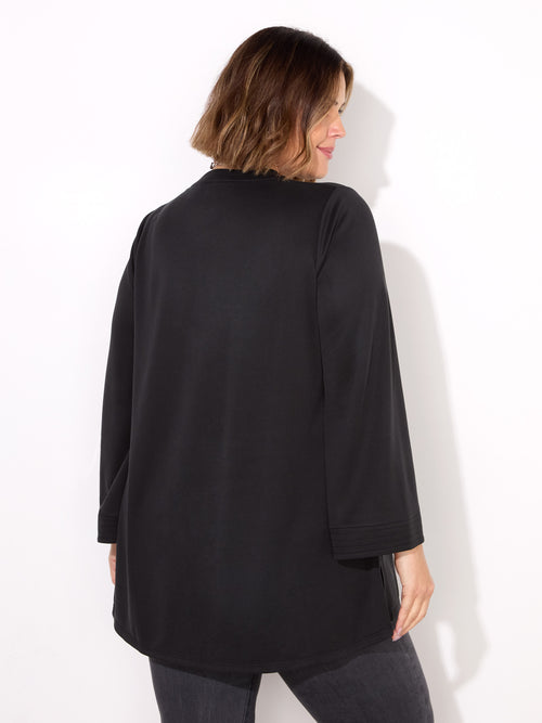 Black Cupro Jersey Tunic