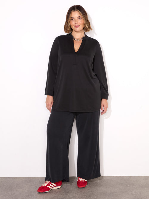 Black Cupro Jersey Trouser